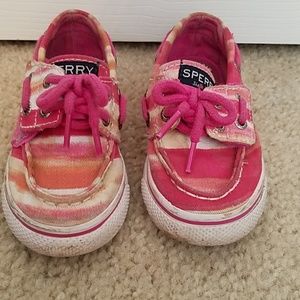 Sperry Boat shoes little girls 6.5 Bahama Jr